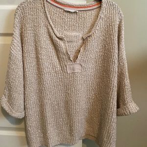 ILLA ILLA cropped sweater size small beige